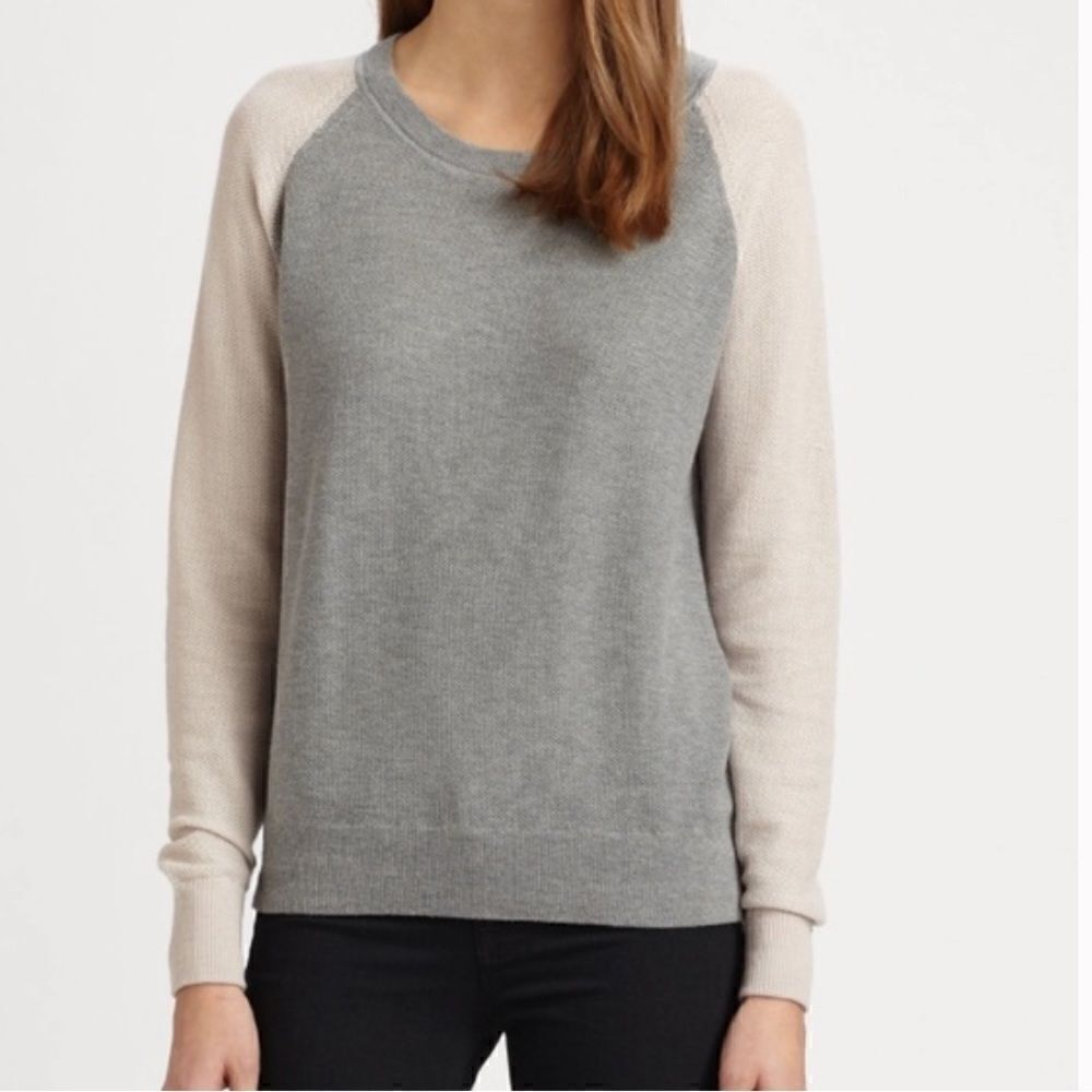 Theory Cinda Cotton Cashmere Pullover Sweater